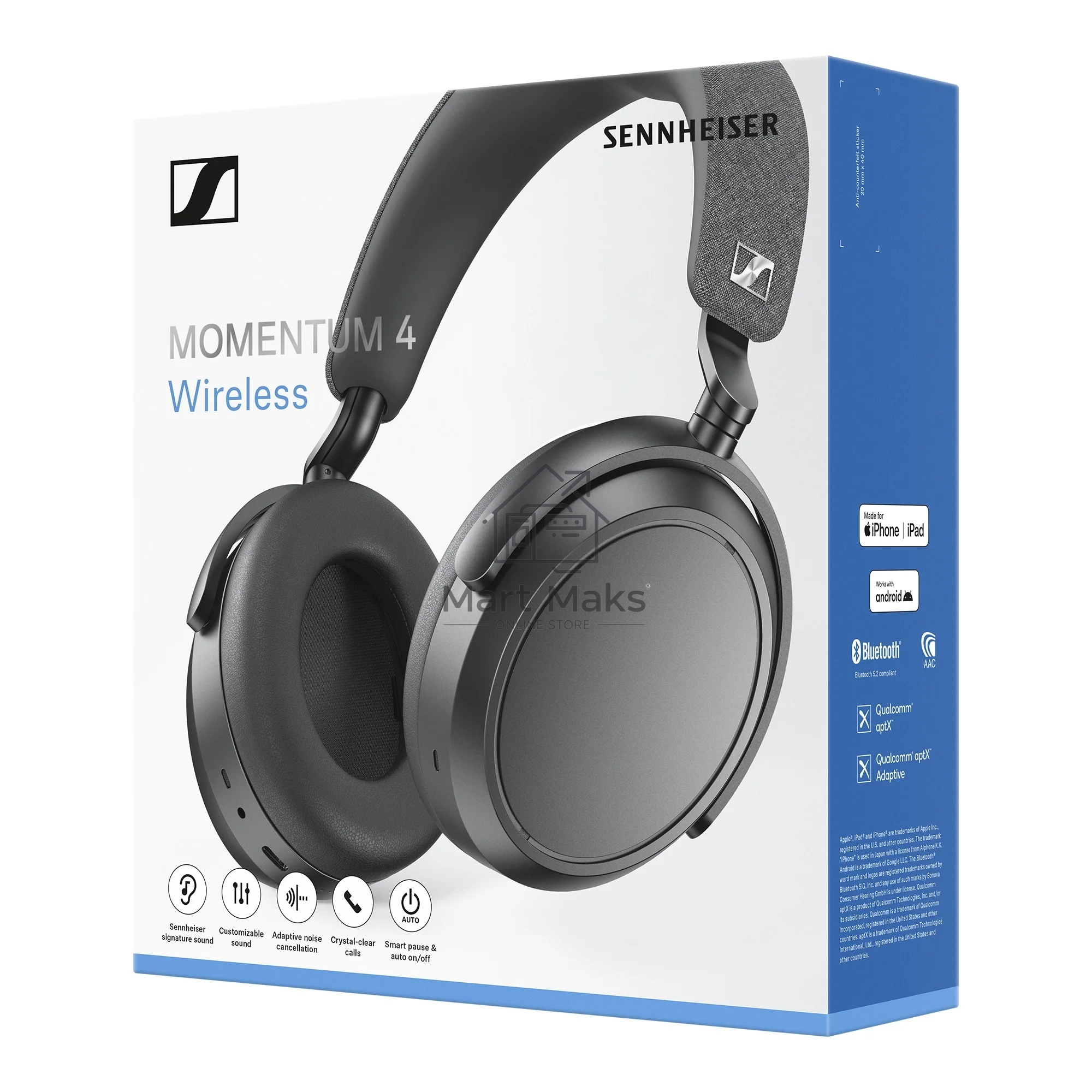 Наушники беспроводные накладные Sennheiser Momentum 4 Wireless графитовый