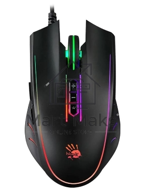 Мышь проводная A4Tech Bloody Q81 черный, 3200 dpi, USB, кнопки - 8