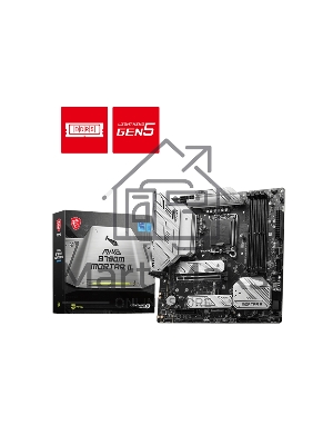 Материнская плата MSI MAG B760M MORTAR II, LGA 1700, Intel B760, 4xDDR5, 4xSATA, 3xM.2, 1xPCIe 5.0 x16, 1xPCIe 4.0 x4, 1xHDMI, 1xDP, 1xUSB Type-C, 1x2.5Gb LAN, 3xUSB-A 2.0, 3xUSB-A 3.2 Gen 2, 5x3.5 мм, 7.1, mATX