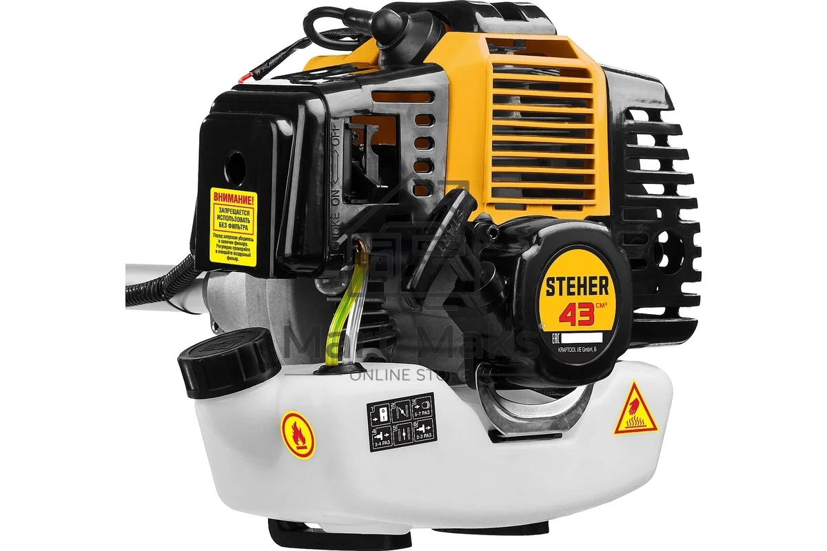 Бензокоса STEHER BT-1300, 1.3 кВт / 1.7 л.с., 43 см3