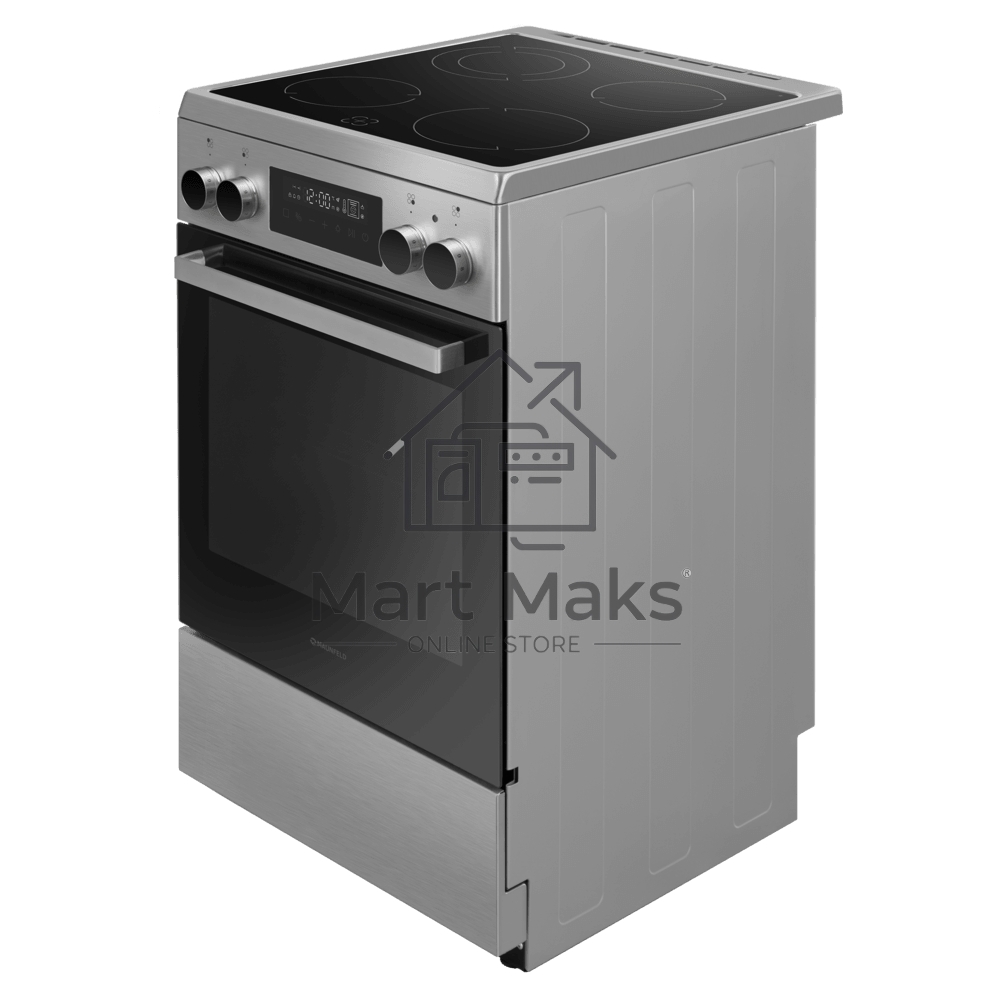 Плита электрическая Maunfeld MEC511CS09TD серебристый, конфорок 4 шт, духовка 59 л, 50 см x 85 см x 60 см