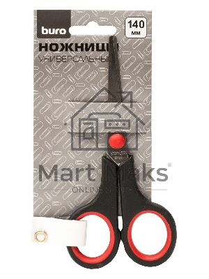 Ножницы Buro Smart универсальные, 140мм, ручки с резиновой вставкой