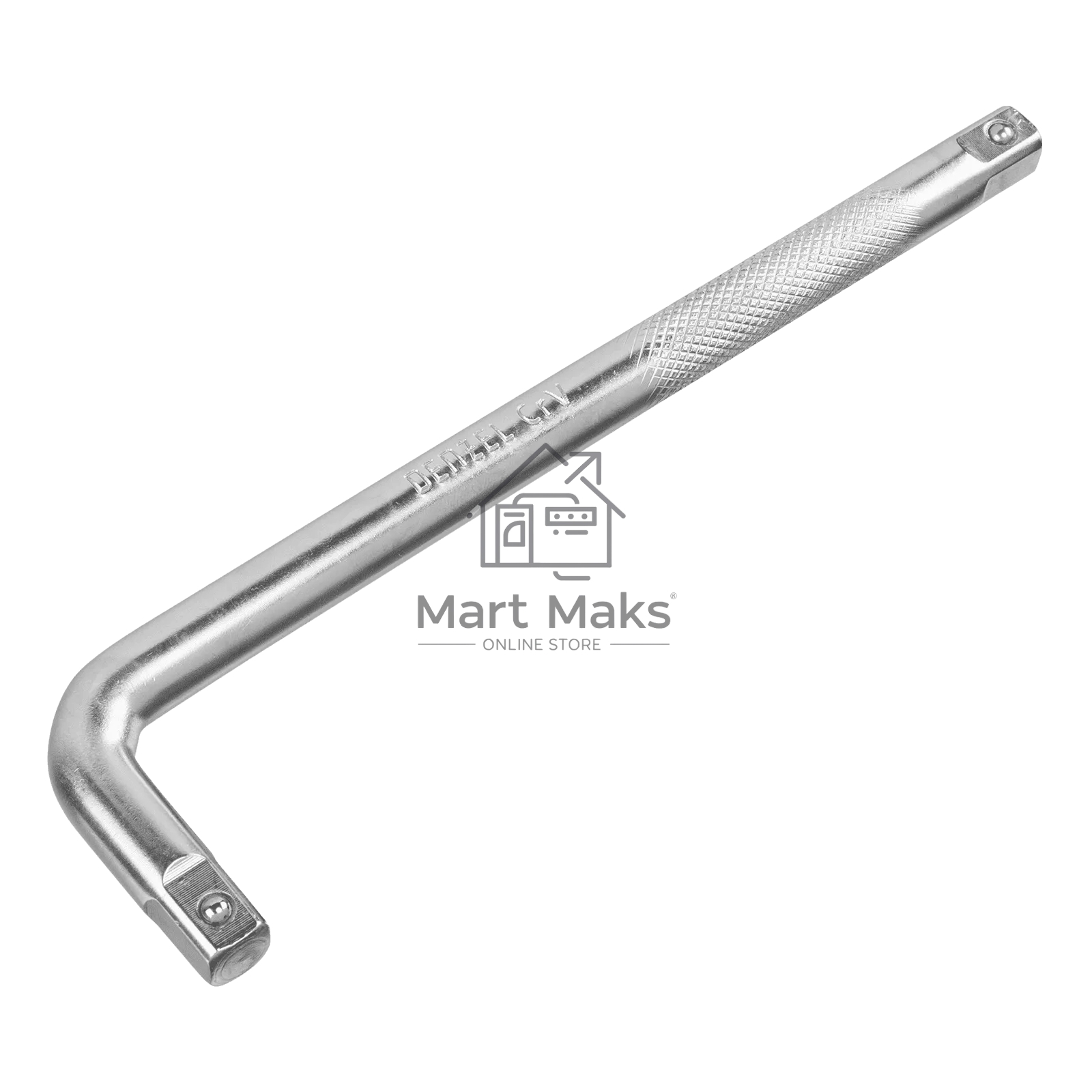 Вороток Г-образный Denzel 250x50 мм, квадрат 1/2