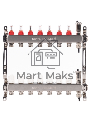 Коллектор Royal Thermo нерж. в сборе с расходомерами 1