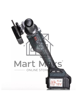 Угловая шлифовальная машина бесщеточная (болгарка) аккумуляторная KLPRO KLAT18BS-50 с регулеровкой оборотов (18В, Li-ion-2шт, 5.0Ач, 115мм, М14, 500-10000 об/мин З/У,в кейсе)