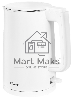 Чайник электрический Candy CK-102 1.5л. 2200Вт белый корпус: нерж.сталь/пластик
