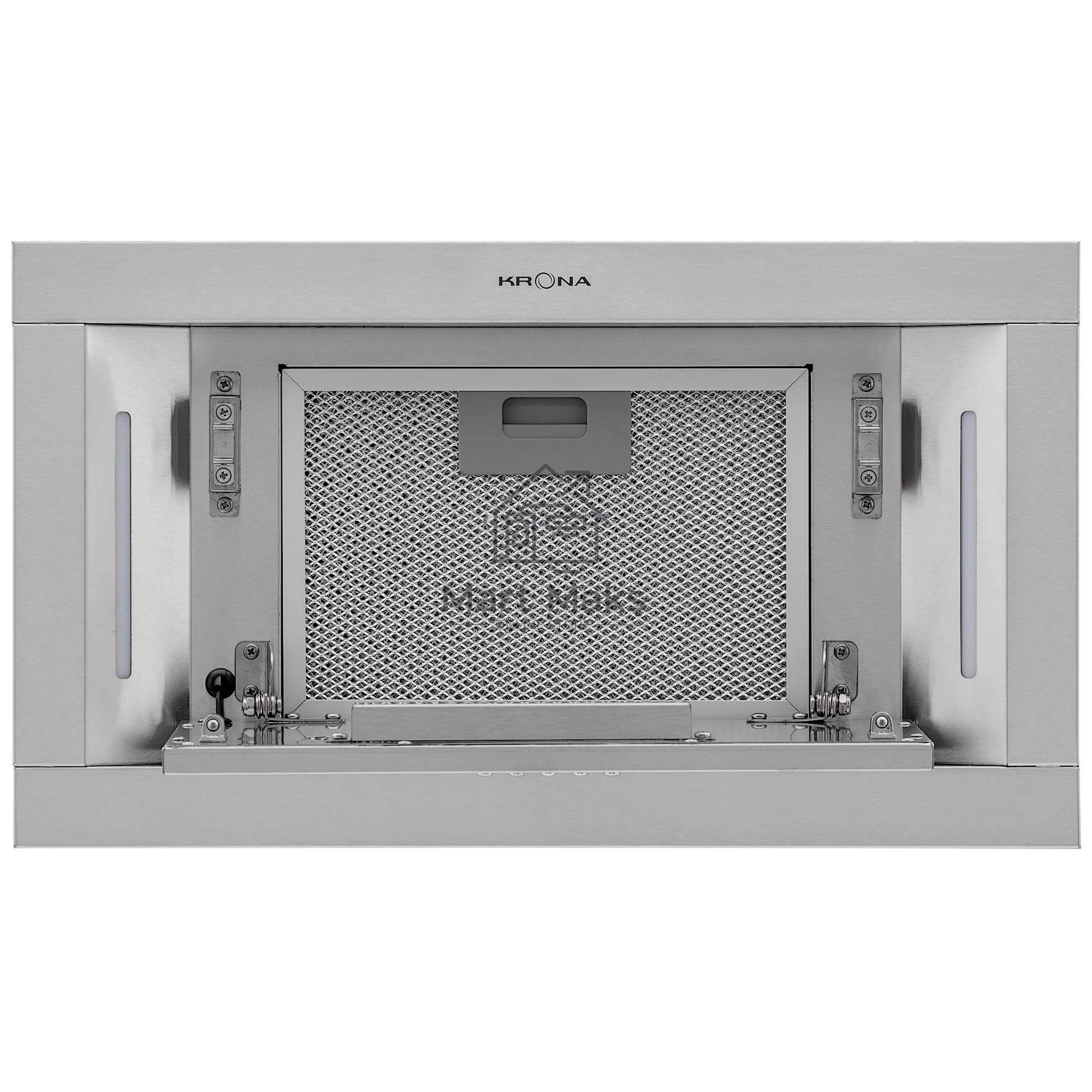 Вытяжка встраиваемая KRONA Selina 600 PRM Inox 3P серебристый, 52 см, 1300 куб. м/ч, 61 дБ
