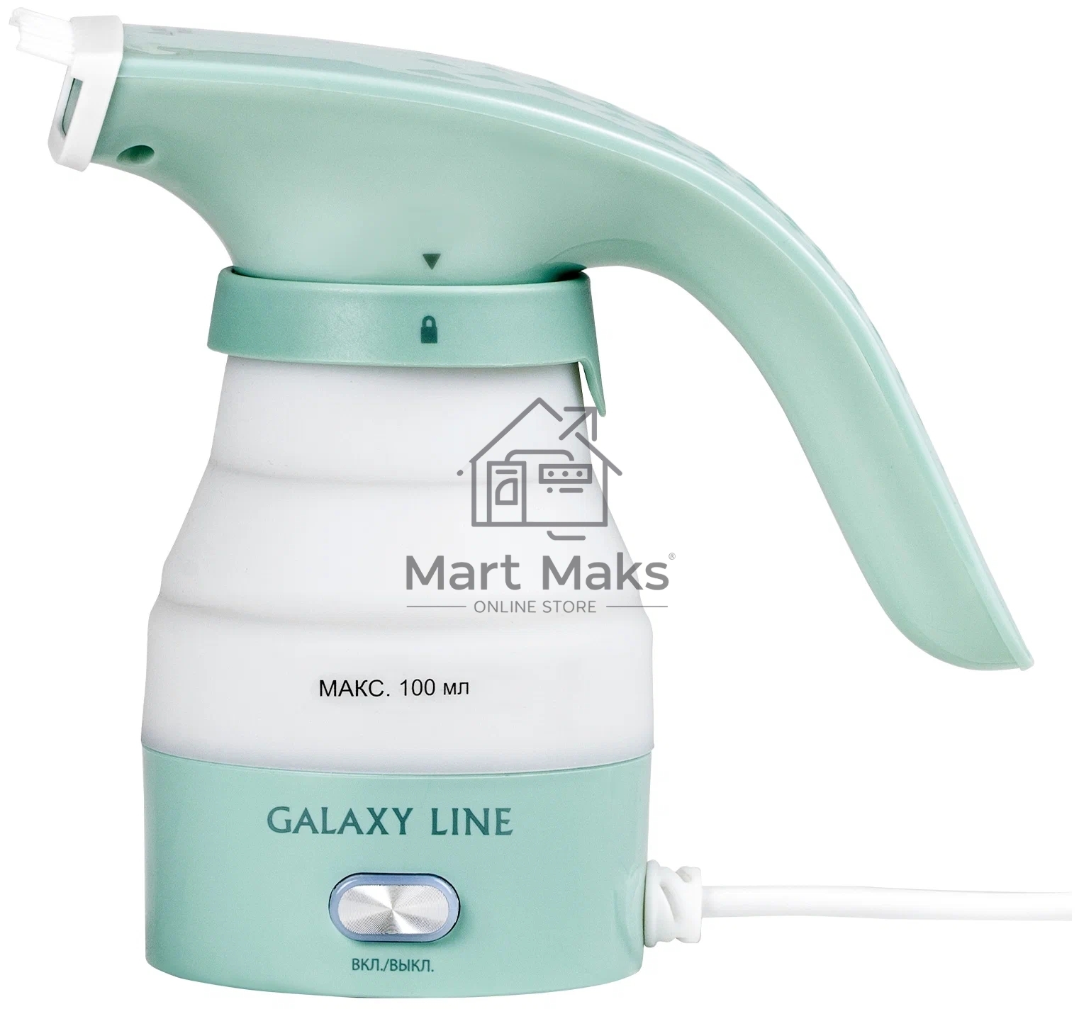 Отпариватель Galaxy Line GL 6197, бирюзовый, ручной, 700 Вт, контейнер для воды 100 мл