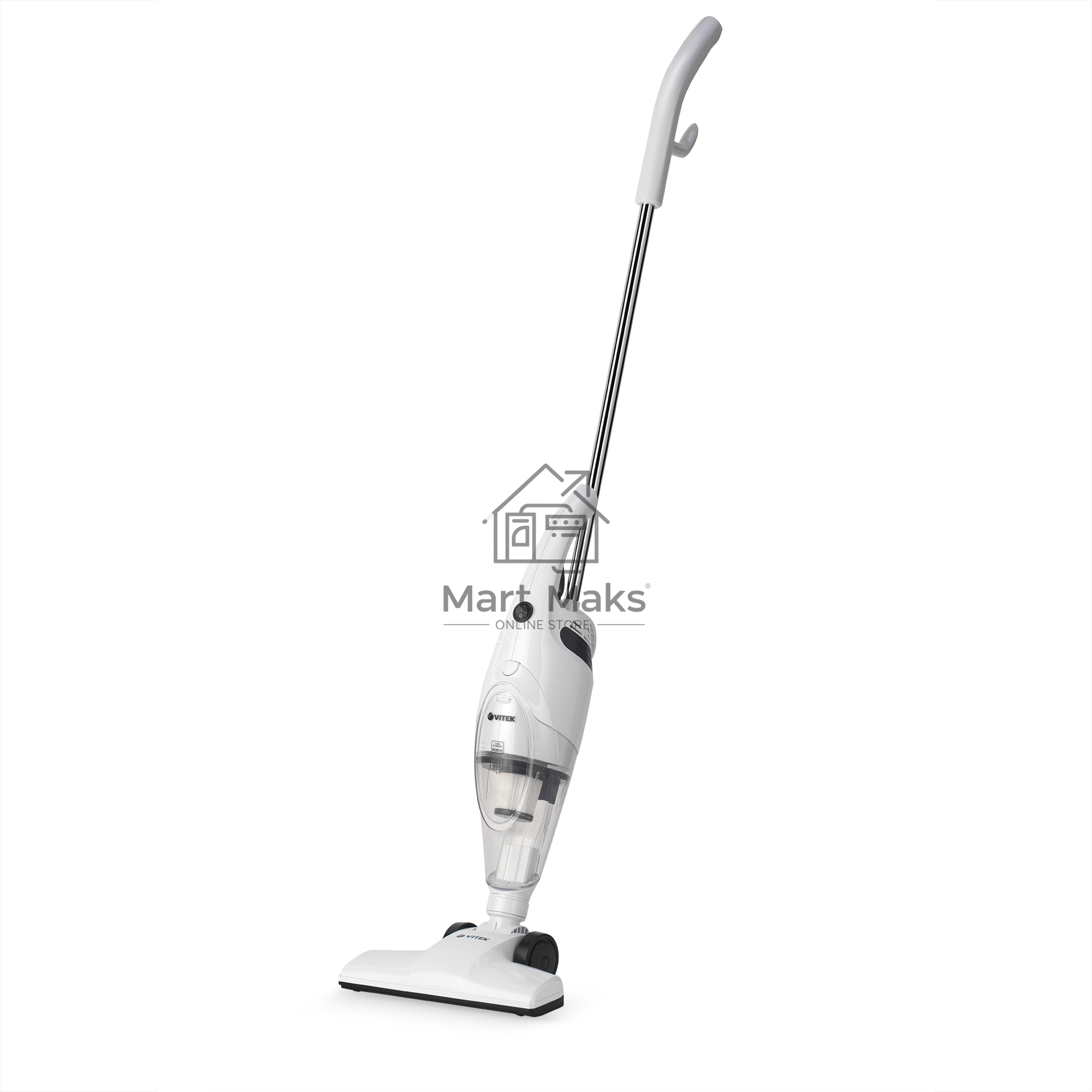 Пылесос вертикальный Vitek Harmony VT-1831 (MC) белый, питание от сети, 100 Вт, уборка сухая, пылесборник 0,8 л