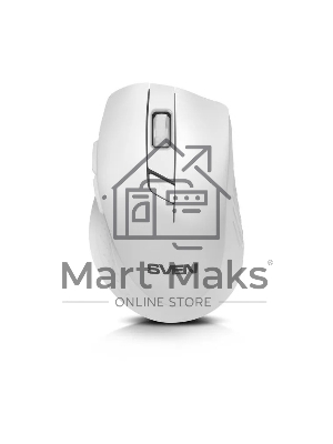 Мышь беспроводная SVEN RX-425W белый, 1600 dpi, радиоканал, USB, кнопки - 6