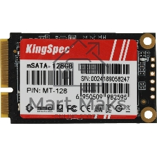 Накопитель SSD KingSpec MT Series MT-128, 128Gb, mSATA, R/W 500/450