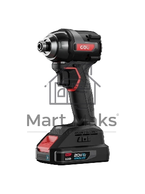 Винтоверт ударный аккумуляторный Deli DE-QZ20-1D2 (2АКБ*2А·ч + ЗУ, 20V, 200Нм, 0-3600об/мин, 0-3600уд/мин, сумка)