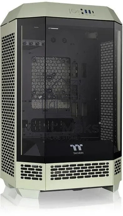 Корпус Thermaltake The Tower 300 Matcha зеленый без БП miniITX 8x120mm 6x140mm 2xUSB3.0 audio bott PSU