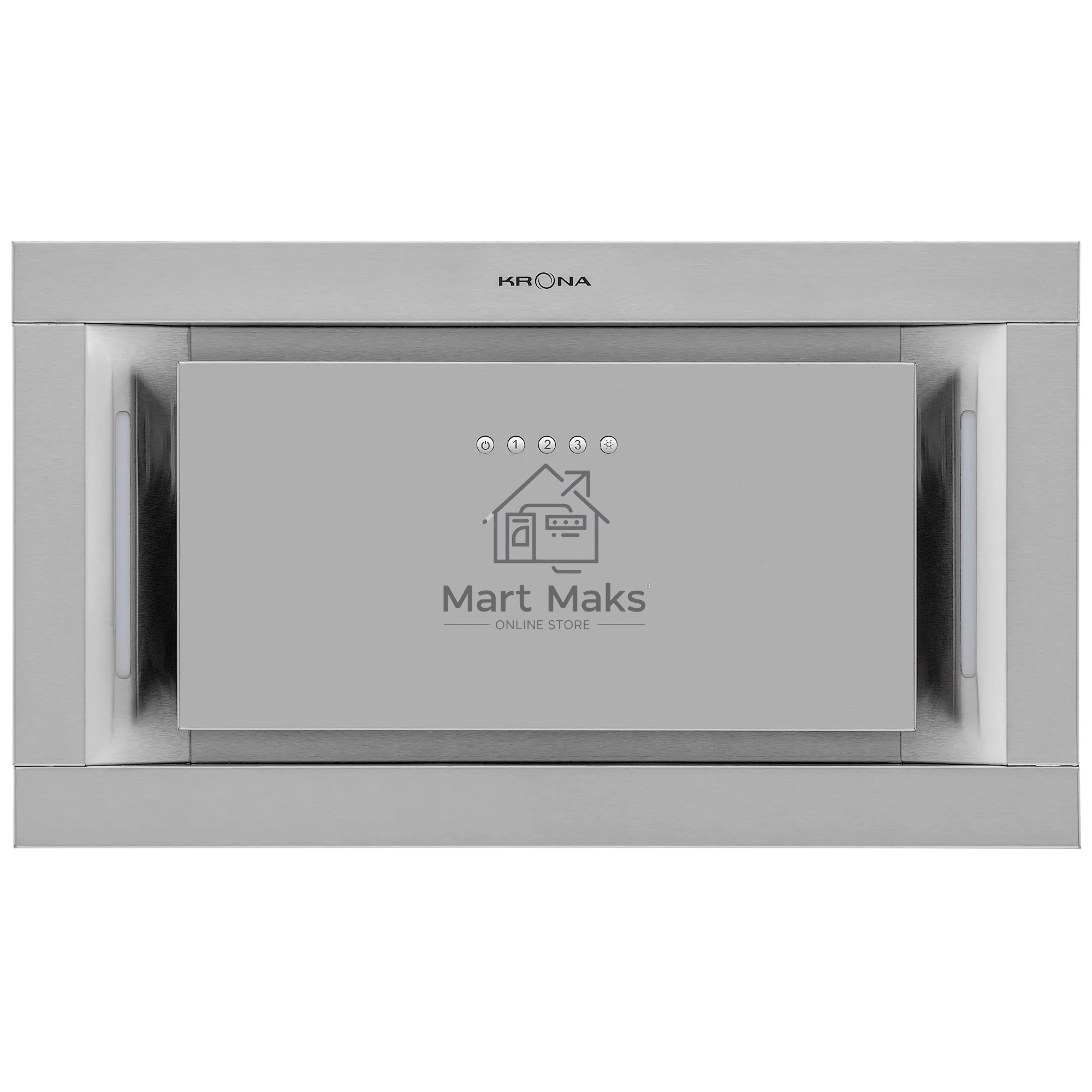 Вытяжка встраиваемая KRONA Selina 600 PRM Inox 3P серебристый, 52 см, 1300 куб. м/ч, 61 дБ