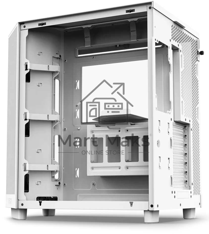 Компьютерный корпус без блока питания Case NZXT H6 Flow, Midi-Tower, TG, 3x120мм, 2xUSB-A 3.2 + 1xUSB-C 3.2, ATX, mATX, mITX белый