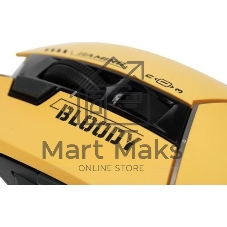 Мышь проводная A4Tech Bloody W95 Max Sports желтый/серый, 12000 dpi, USB, кнопки - 10