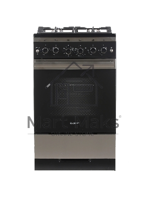 Плита газовая Gefest 5500-02 0069 серебристый/черный, конфорок 4 шт, духовка 52 л, 50 см x 85 см x 58.5 см