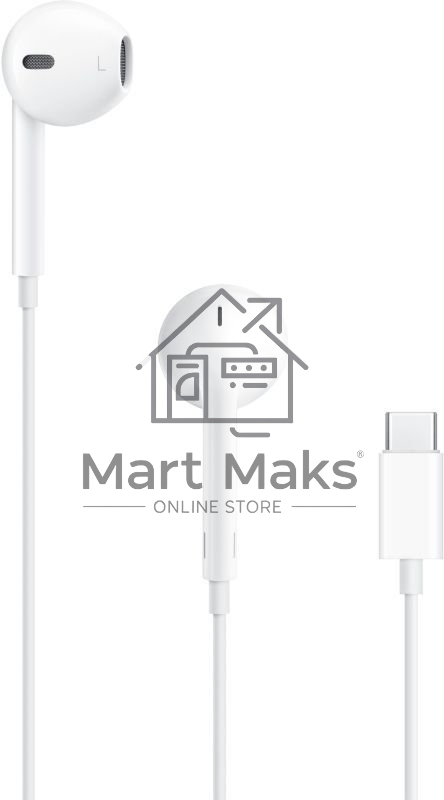 Проводные наушники Apple EarPods белый, вкладыши, (USB-C), встроенный микрофон