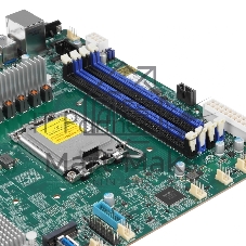 Материнская плата Supermicro X13SCL-F, LGA1700, Intel C262, 4xDDR5, 8xSATA, 1xM.2 PCIe 4.0, 1xPCIe 5.0 x16, 1xPCIe 5.0 x8, 2xPCIe 4.0 x4, 1xVGA, 1xCOM, 2x1Gb LAN, 2xUSB 3.2 Gen1, 2xUSB 2.0, 1x3.5 мм, microATX