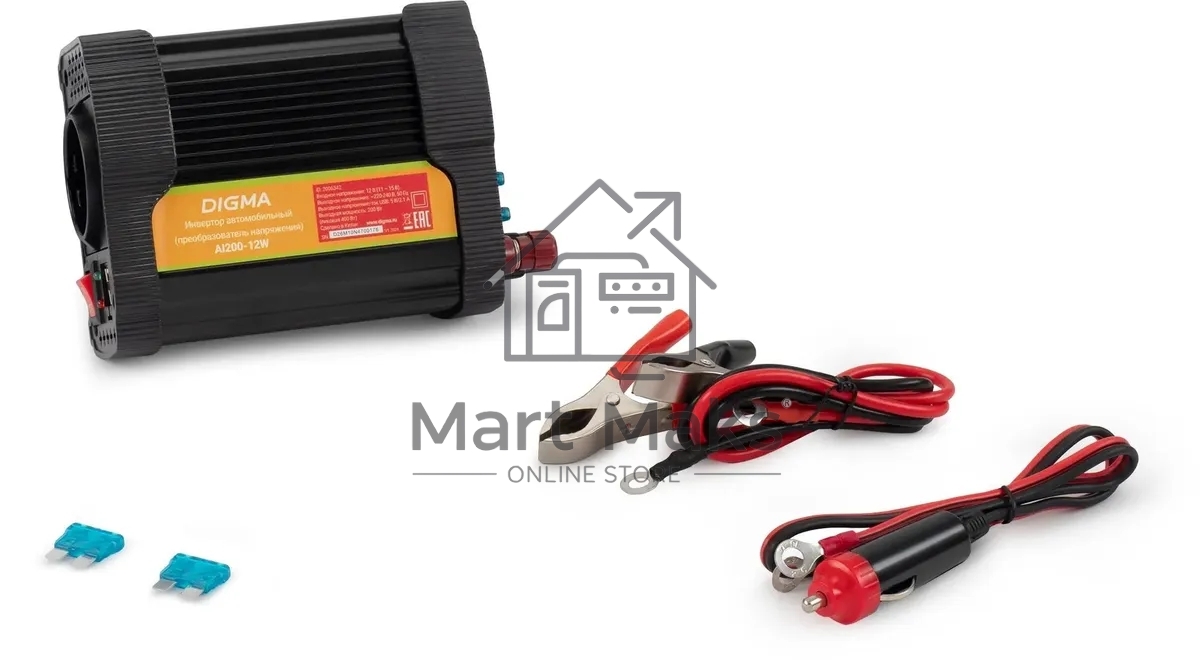 Автоинвертор Digma AI200-12W 200Вт