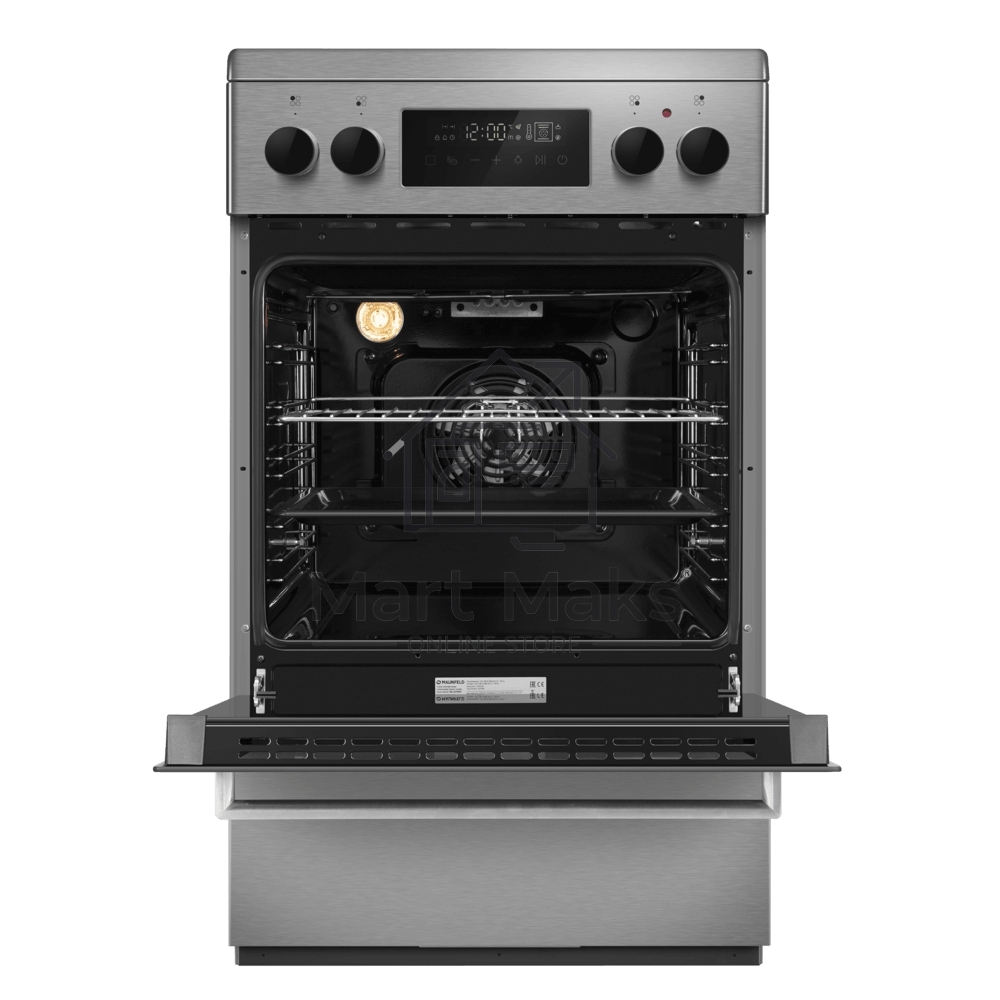 Плита электрическая Maunfeld MEC511CS09TD серебристый, конфорок 4 шт, духовка 59 л, 50 см x 85 см x 60 см