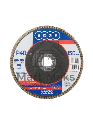 Круг лепестковый торцевой Edge by Patriot 150 ммx22,23 ммxP40