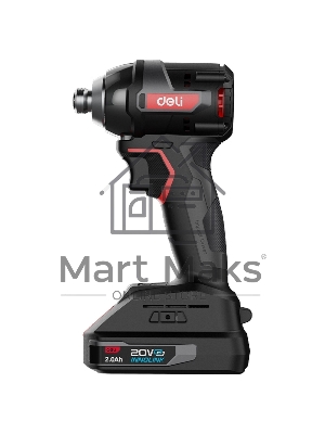 Винтоверт ударный аккумуляторный Deli DE-QZ20-1D2 (2АКБ*2А·ч + ЗУ, 20V, 200Нм, 0-3600об/мин, 0-3600уд/мин, сумка)
