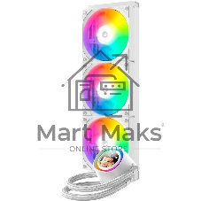 Система жидкостного охлаждения ID-Cooling FX360 LCD белый (Soc 1851/1700/1200/115X/AM5/AM4, 3x120мм fan, 2000rpm, 27.2 дБ, 350W, PWM 4-pin, Al+Cu)