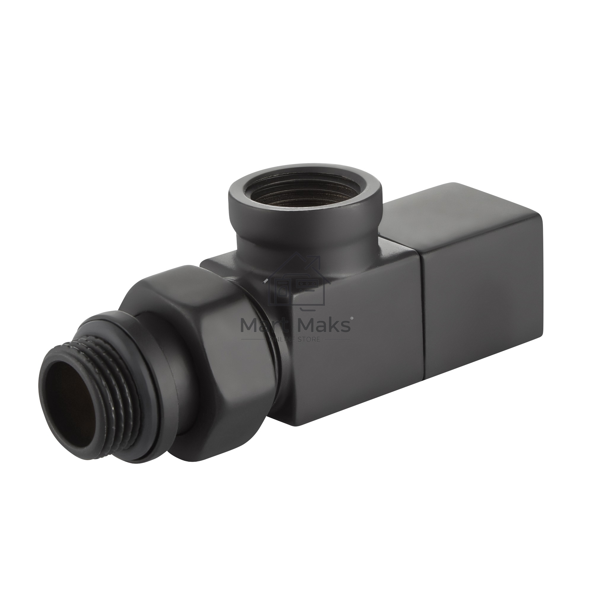 Набор дизайн-вентилей CUBE, осевой черный 1/2