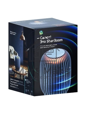 Умная колонка SBER Boom SBDV-00090, 40 Вт, с голосовым ассистентом Салют, темно-серый (SBDV-00090s)