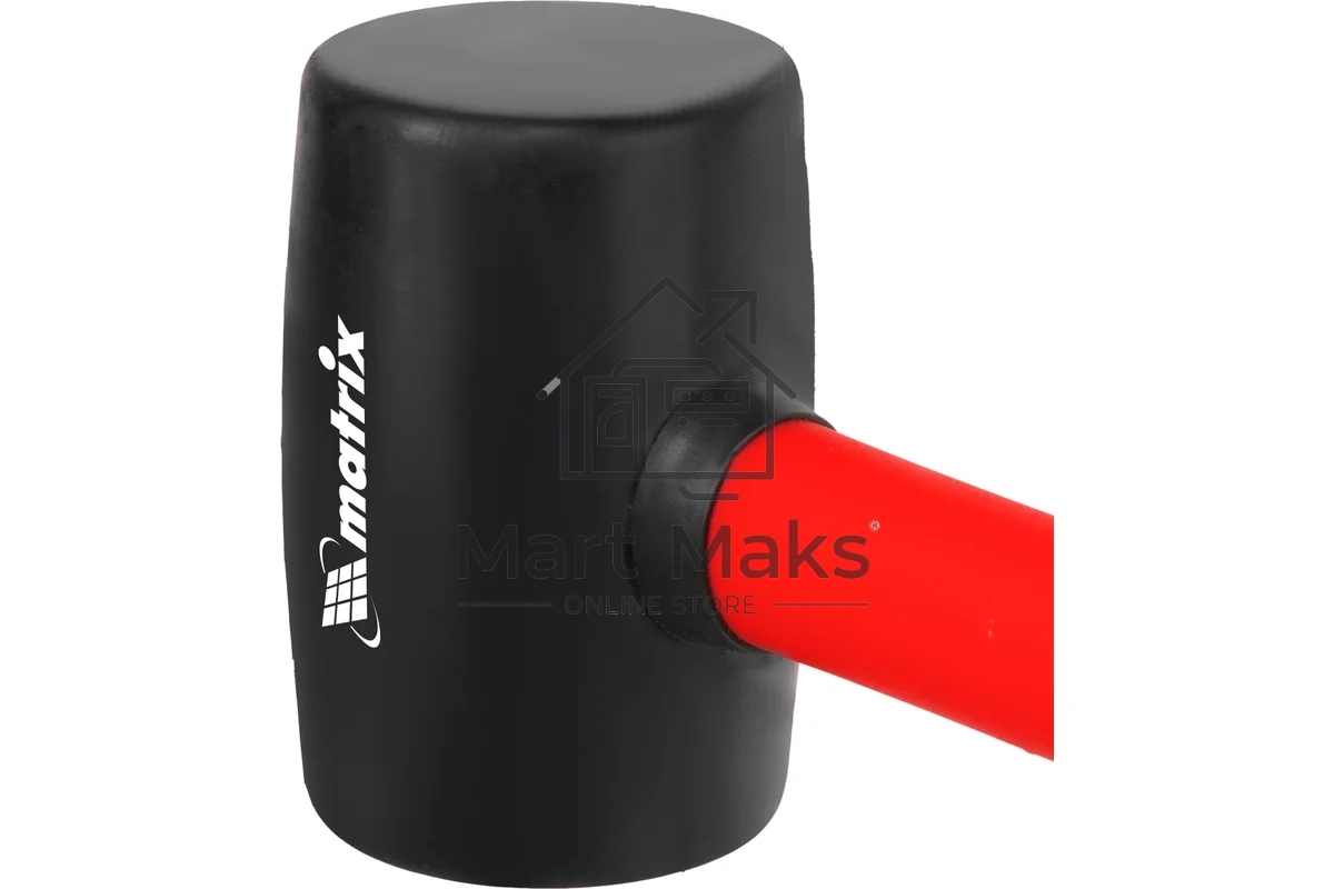 Киянка резиновая Matrix 11175, 225 г, черная резина, фибергласовая рукоятка