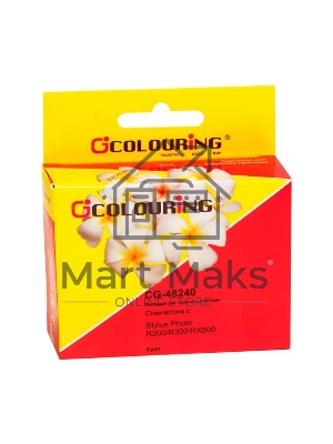 Картридж струйный Colouring CG-48240 Cyan водный для принтеров Epson Stylus Photo R200/R300/RX500