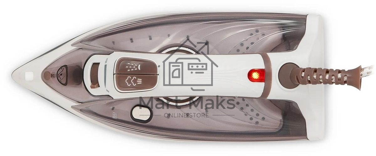 Утюг Maxwell MW-3047, 2400Вт, белый/коричневый