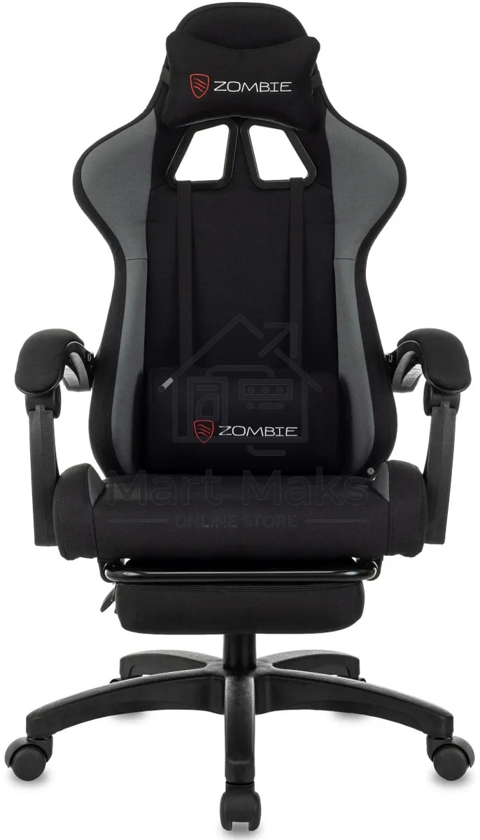 Кресло игровое Zombie Shadow черный/серый