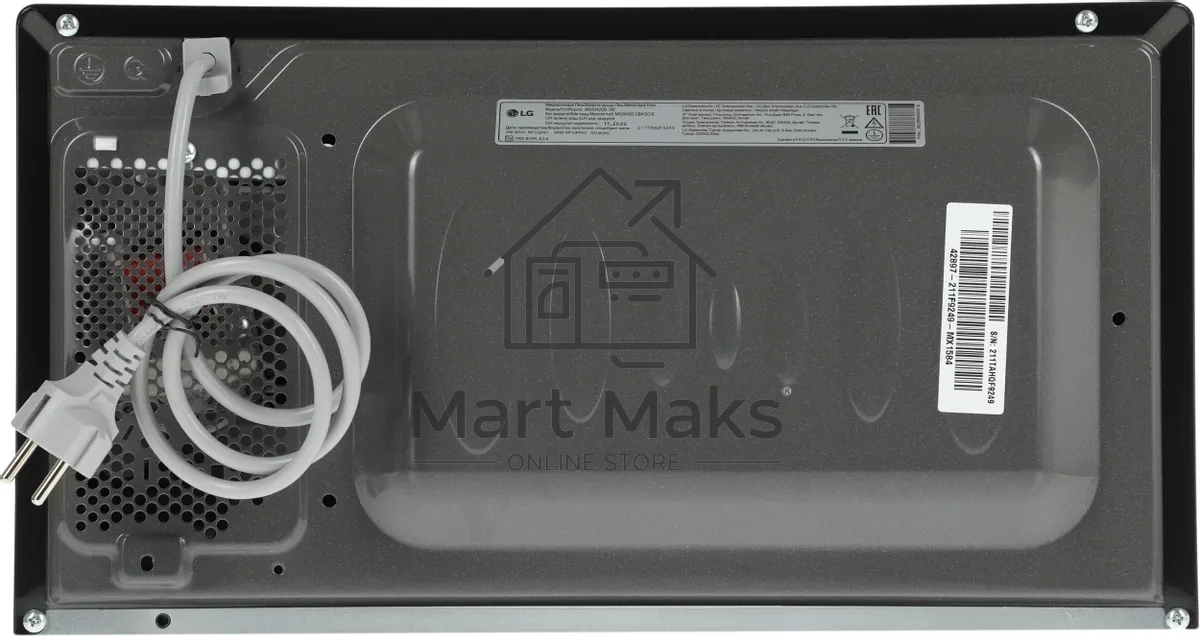 Микроволновая печь LG MS2042DB черный, 20 л, 700 Вт, переключатели - сенсор