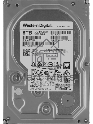 Жесткий диск Western Digital 8Tb (7200rpm) Ultrastar DC HC320 SATA-III 256Mb 3.5