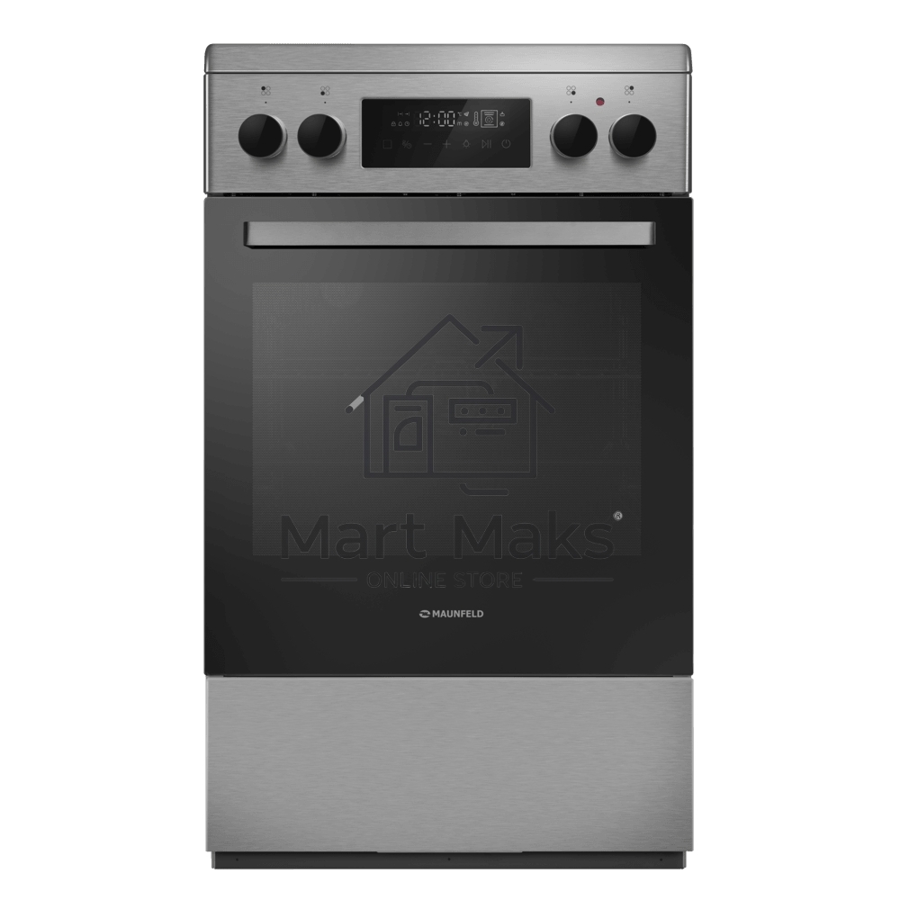 Плита электрическая Maunfeld MEC511CS09TD серебристый, конфорок 4 шт, духовка 59 л, 50 см x 85 см x 60 см