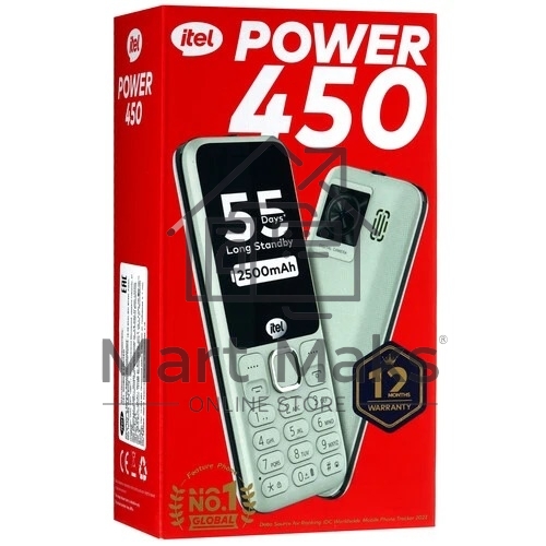 Мобильный телефон Itel P450 серый моноблок