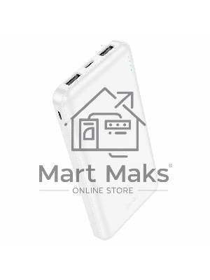 Портативный аккумулятор Hoco J100 High-ranking 10000mAh 2.1A 2xUSB-A белый (J100 HIGH-RANKING WHITE)