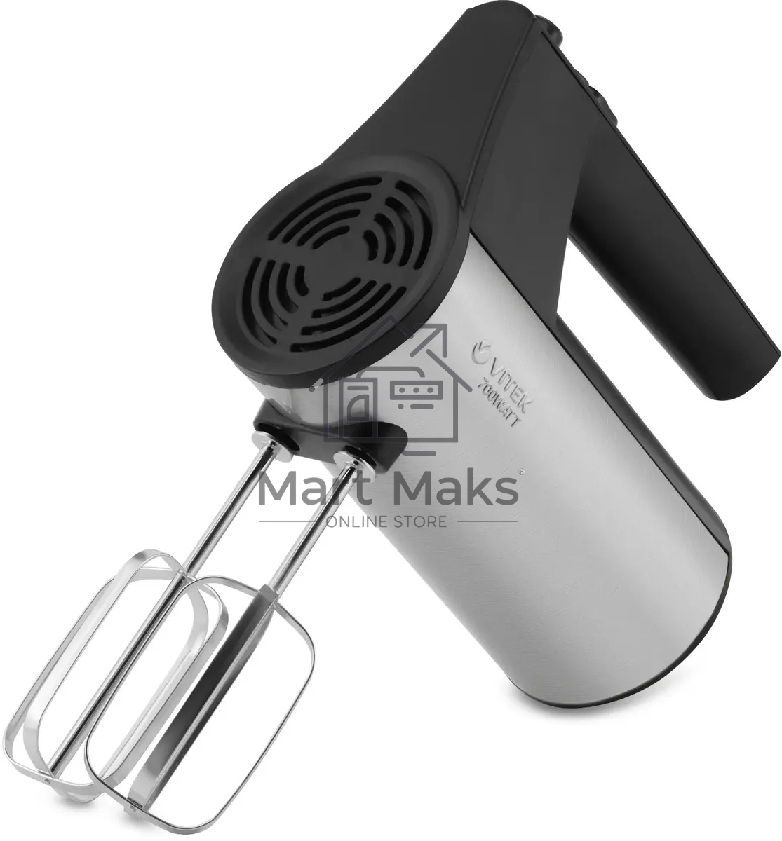 Миксер Vitek VT-1424 черный/серебристый, ручной, 700 Вт, 5 скоростей