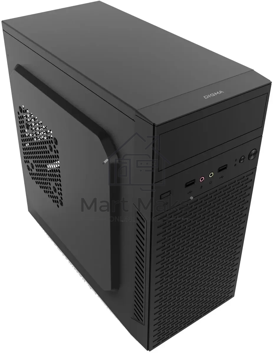 Компьютерный корпус Digma DCC-MN305 черный без БП mATX 1x80mm 1x120mm 2xUSB2.0 1xUSB3.0 audio