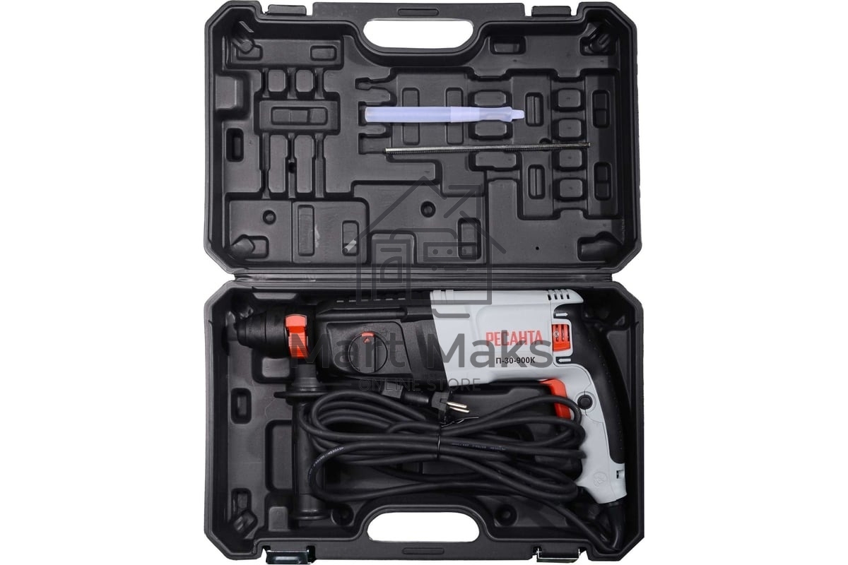 Перфоратор Ресанта П-30-900К патрон:SDS-plus уд.:4.3Дж 900Вт (кейс в комплекте)