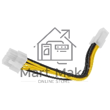 Удлинитель кабеля питания PCIe Cablexpert CC-PSU-84-20CM, PCIe 8pin(M)/PCIe 4pin(F), 20 см, пакет