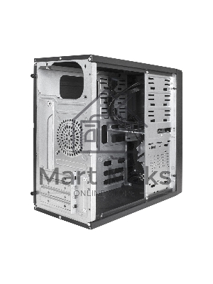 Компьютерный корпус Minitower ExeGate mEVO-7803 (mATX, без БП, 2*USB+1*USB 3.0, HD аудио, черный, 2 вент. 12см с RGb подсветкой)