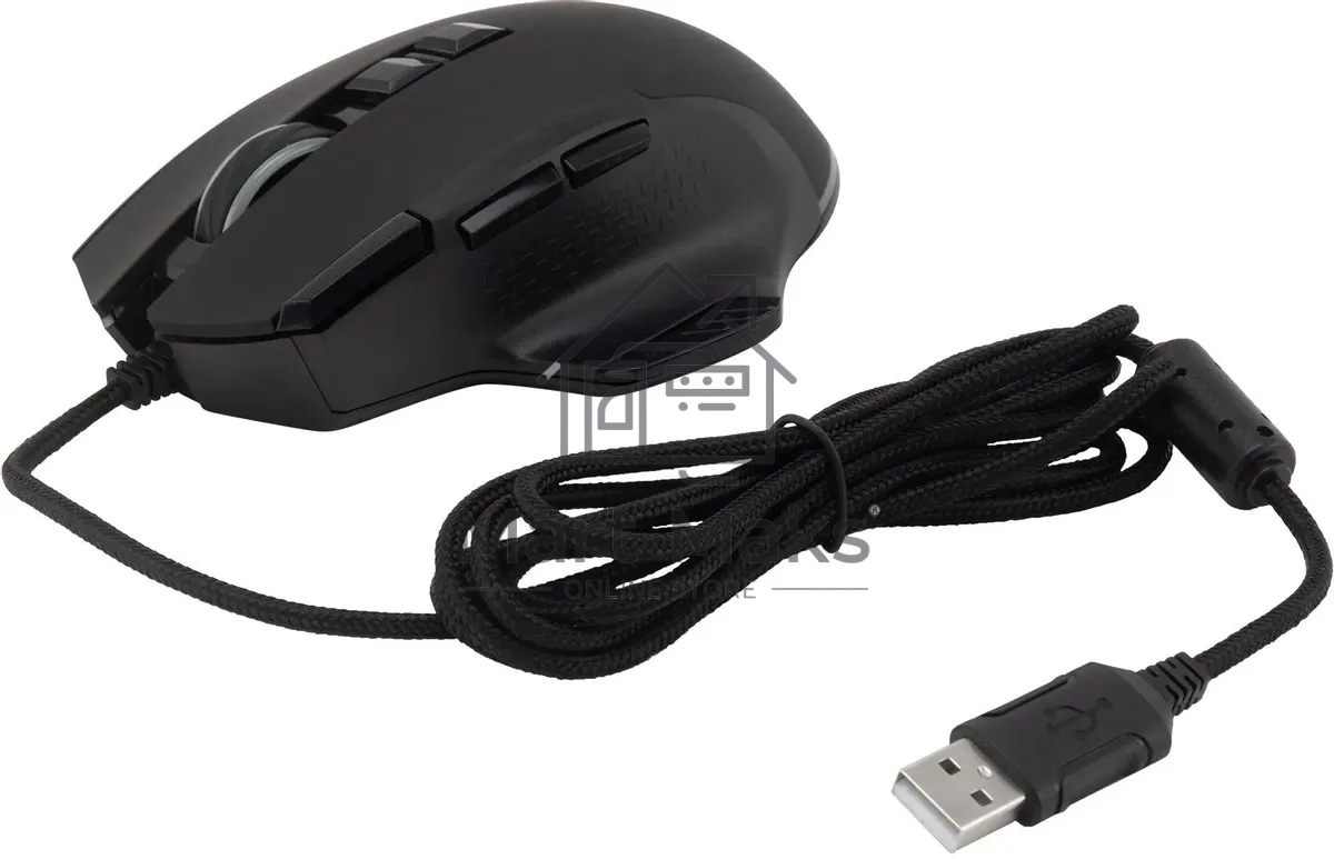 Мышь проводная Acer OMW180 черный, 6400 dpi, USB, кнопки - 9