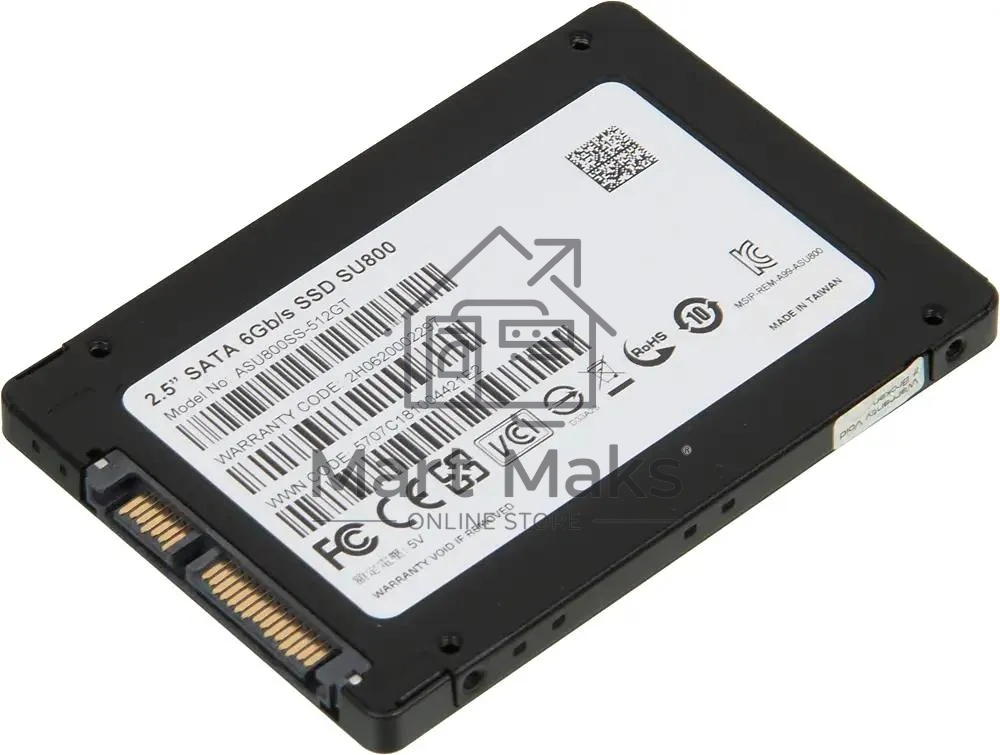 Накопитель SSD ADATA SU800, 512Gb, SATA III, 2.5