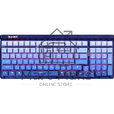 Клавиатура беспроводная Redragon Garen Pro RU RGb, бел/син, градиент,BT+2.4