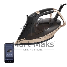 Утюг Polaris PIR-3225 AK WIFI IQ HOME черный/золотой, 3200 Вт, 120 г/мин, 270 г/мин, 450 мл