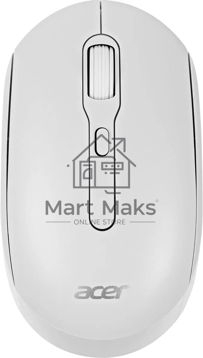 Мышь беспроводная Acer OMR308 белый, 1600 dpi, радиоканал, Bluetooth, USB, кнопки - 4