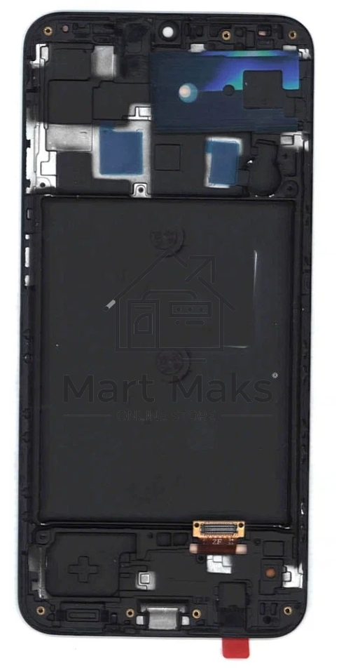 Дисплей для Samsung Galaxy A20 SM-A205F в сборе с тачскрином и рамкой (OLED), черный
